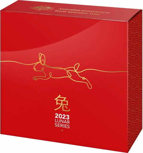 year of the rabbit 2023 $5 domed silver proof coin