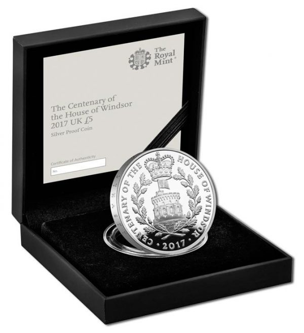 2017 £5 House of Windsor Centenary Silver Proof – CoinTrader.com.au