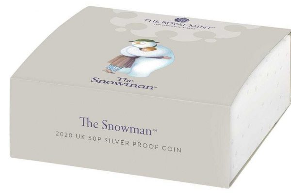 2020 50p Snowman Silver Proof Coin - Image 3