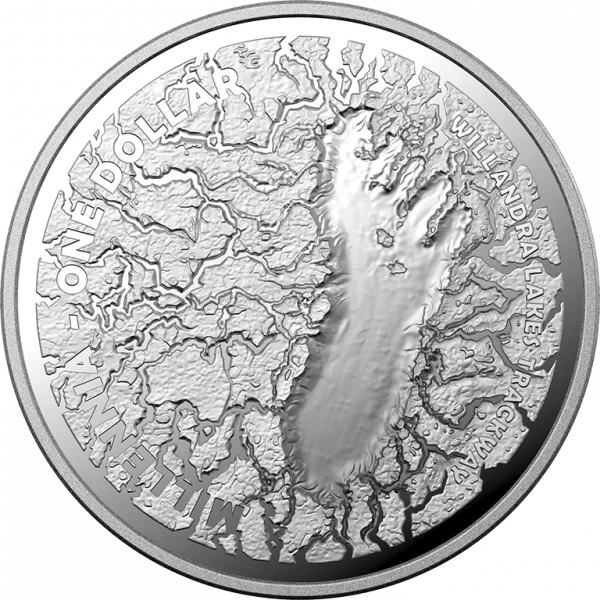 2021 $1 Mungo Footprint 1/2oz Fine Silver Proof Coin - Image 2