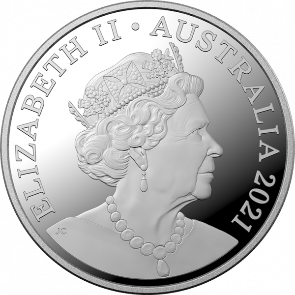 2021 $1 Mungo Footprint 1/2oz Fine Silver Proof Coin - Image 3