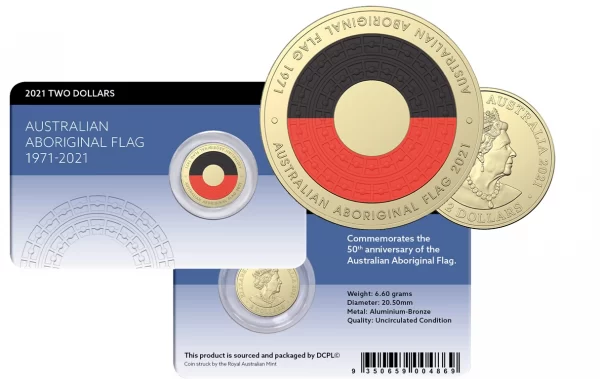 2021 $2 Australian Aboriginal Flag Coin Pack