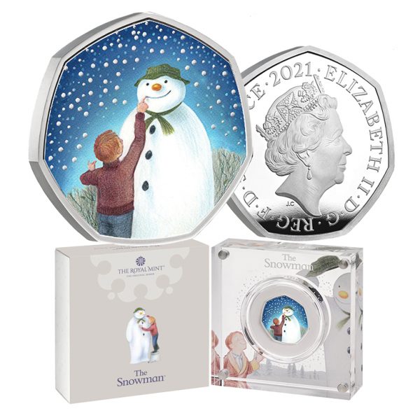 P The Snowman Coloured Silver Proof Coin Cointrader Com Au