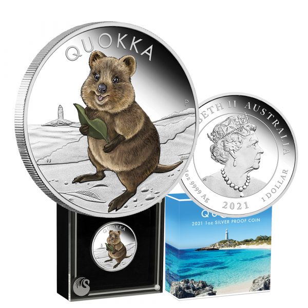 2021 Quokka Coloured Silver Proof