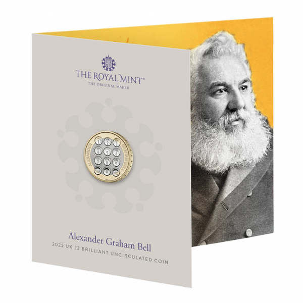 2022 £2 Alexander Graham Bell BUNC Coin - Image 4