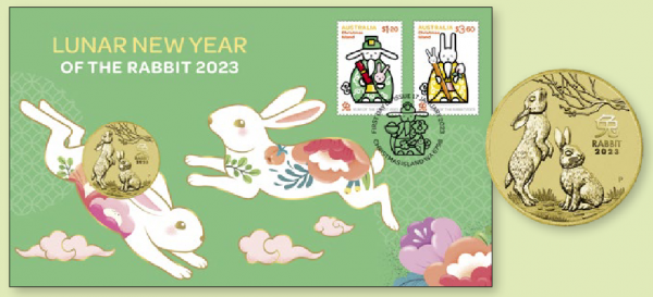 2023 Lunar New Year of the Rabbit PNC - Perth Mint