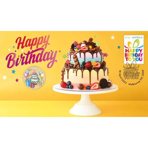 2023 Perth Mint Happy Birthday Stamp and Coin Cover PNC