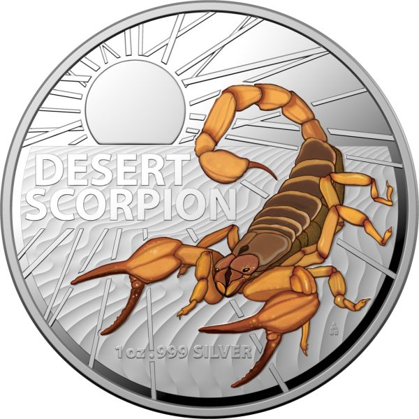 2023 $5 1 oz Coloured Fine Silver Proof Coin - Australia's Most Dangerous Desert Scorpion