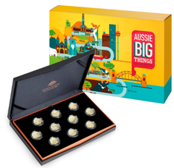 AUSSIE BIG THINGS $1 Coin PROOF SET OF 10 Coins  2023 Australia In Stock Now 🔥